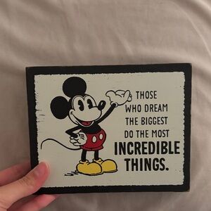 Disney Mickey Mouse Motivational Wall Art - Black, White, Red, Yellow